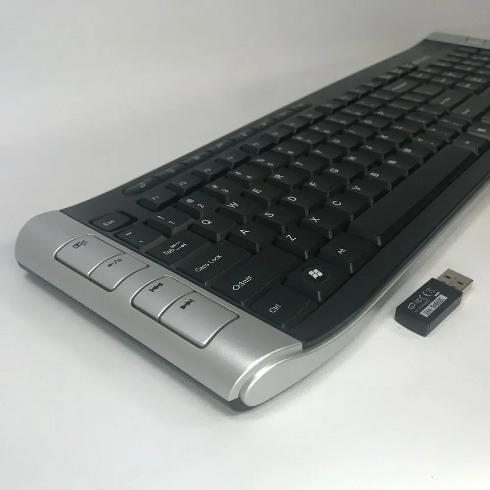 Inland Pro 60178 2.4GHz 118-Key Wireless Multimedia Keyboard BLACK Great Cond...